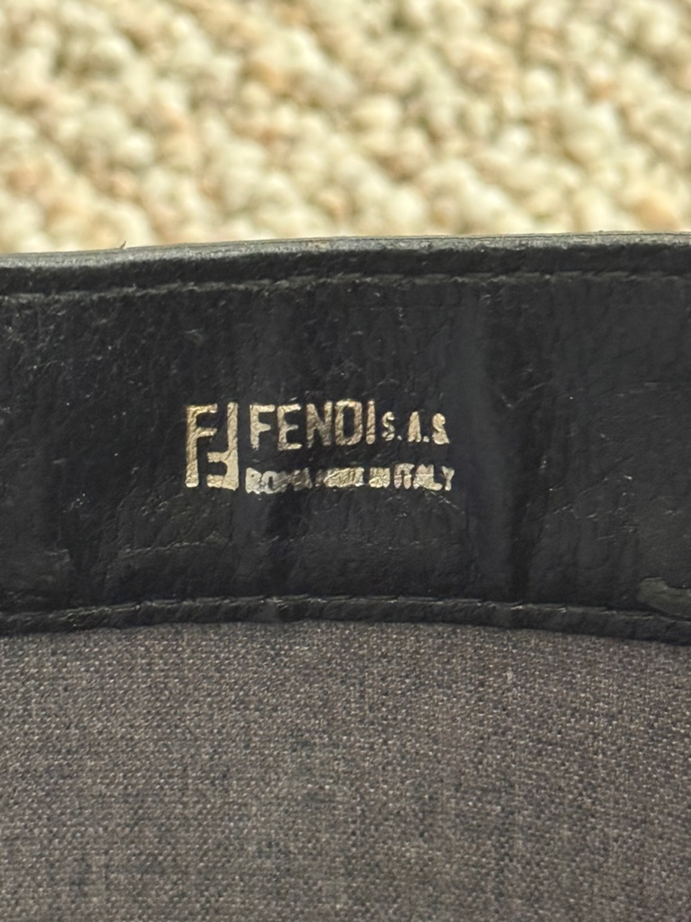 Fendi Black & Tan Zucca Fold-Over Messenger Bag - Picture 7 of 8